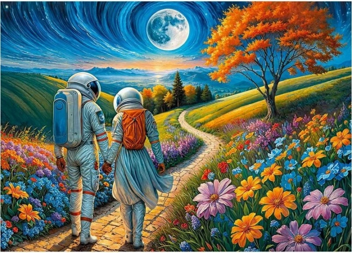 Puzzle CHERRY PAZZI – Kozmická láska, 1000 dielikov