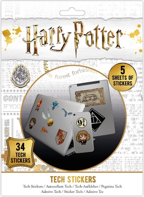 Nálepky s motívom Harry Potter, sada 34 ks