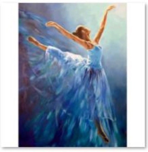 Diamantová mozaika (diamond painting) baletka 30 × 40 cm