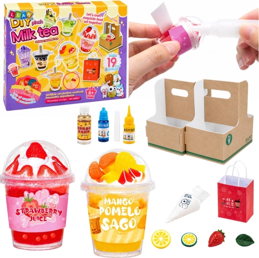 Kreatívna sada DIY mini nápoje milk tea a bubble tea