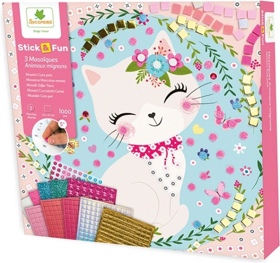Stick & Fun mozaika – domáci miláčikovia