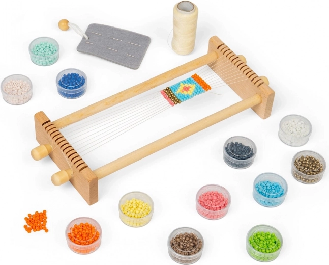 Detský tkáčsky stav na korálky Bigjigs Toys