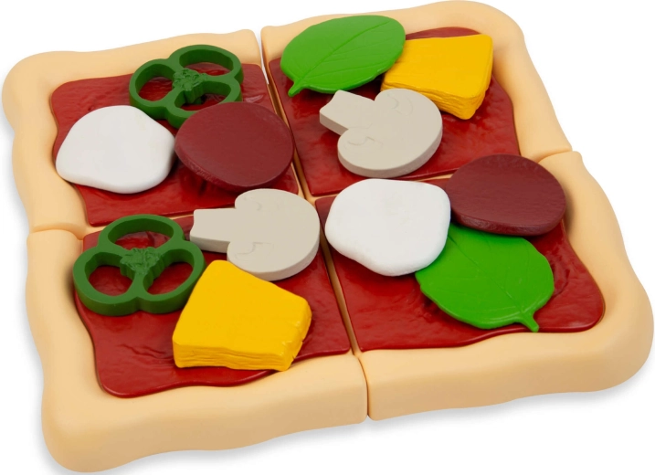 Krájacia pizza a ľahko uchopiteľné diely