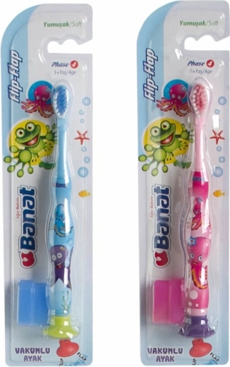 BANAT FlipFlap Junior Soft detská zubná kefka, mäkká, 5+
