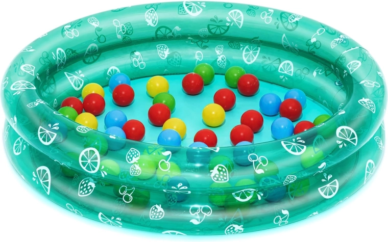 Nafukovací bazénik s loptičkami 91 × 20 cm BESTWAY + 50 loptičiek – Zelená