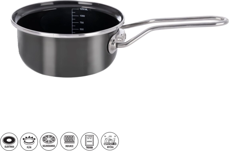 Smaltovaný rajnček METALIC s lemom 18 cm