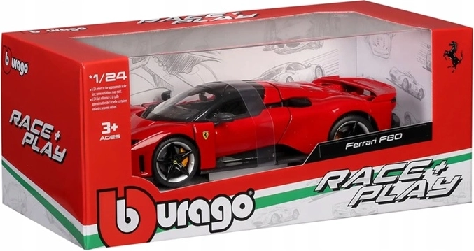 BBU Ferrari F80 model auta 1:24 rosso corsa (červená)