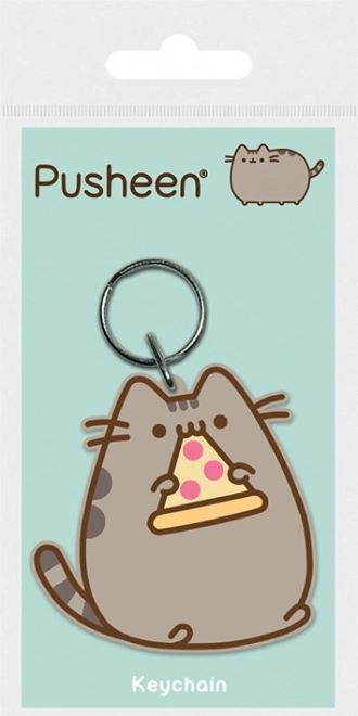 Gumená kľúčenka Pusheen s pizzou