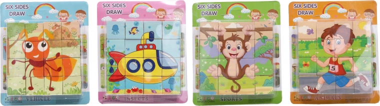 Drevené obrázkové kocky 10x10 cm