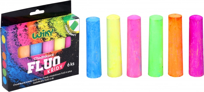 Fluorescenčné chodníkové kriedy 6 ks