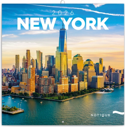 Poznámkový kalendár New York 2026