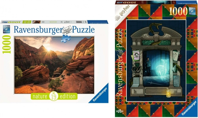 Ravensburger puzzle 2×1000 dielikov so SoftClick technológiou