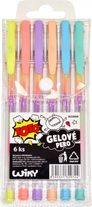 Gélové perá Dúha – sada 6 ks