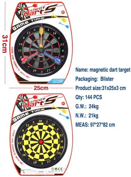 Obojstranný magnetický terč 20 cm s 3 šípkami