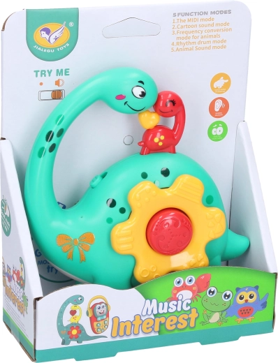 Dinosaurus so svetelnými a zvukovými efektmi 12 cm - 1 kus