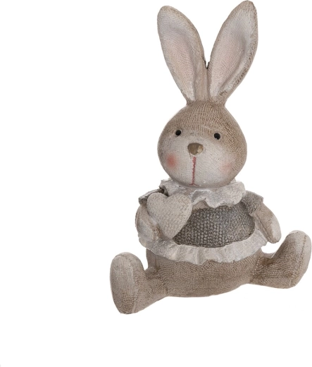 Keramický zajac béžový 14 cm