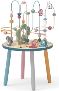 Drevený aktívny stolík s korálkovým labyrintom VIGA POLARB