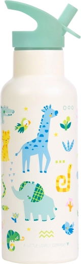 A Little Lovely Company nerezová fľaša na pitie 500 ml – džungľa