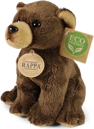 Rappa plyšový medveď hnedý sediaci 15 cm Eco-Friendly