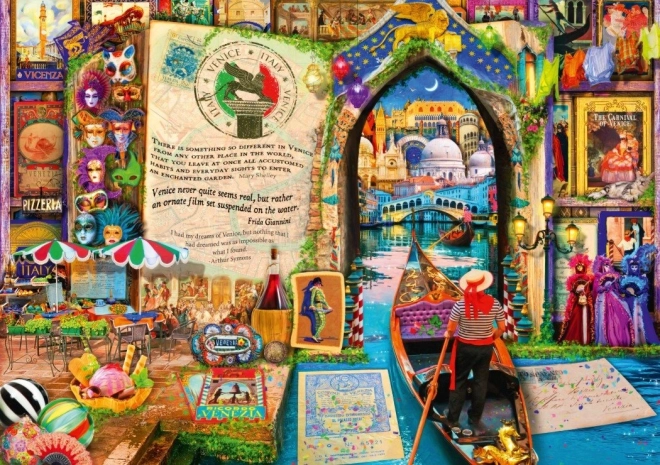 Puzzle Život ako otvorená kniha: Benátky 4000 dielikov BLUEBIRD