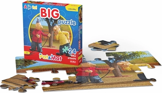 Pat a Mat Puzzle BIG 1 – obojstranné podlahové puzzle 24 dielov