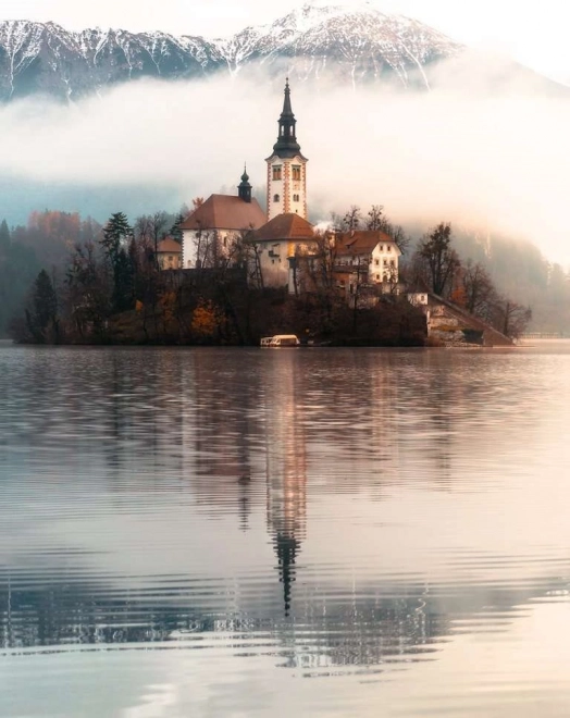 Puzzle Kostol na jazere Bled 1500 dielikov