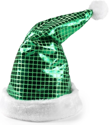 Vianočná čiapka zelená 43 cm