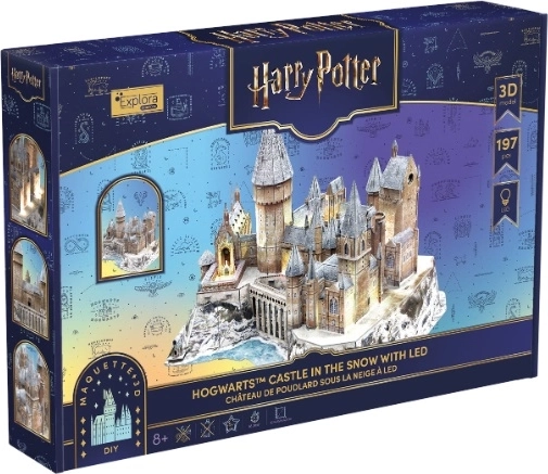 CubicFun Harry Potter zámok Hogwarts 3D puzzle s LED (zimná edícia)