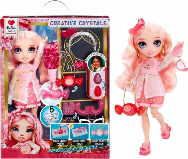 Bábika RAINBOW HIGH Bella Parker Creative Crystals s kreatívnym kryštálovým setom