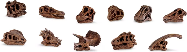 Safari Ltd. dinosauří lebky – sada mini replík
