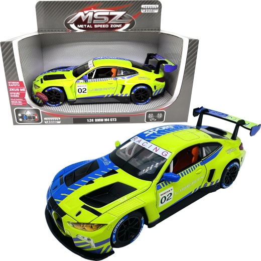 Kovový model BMW M4 GT3 so svetlom a zvukom