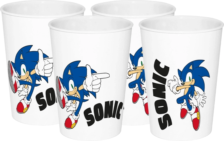 Sonic moderné poháre na pitie – sada 4 ks, cca 330 ml