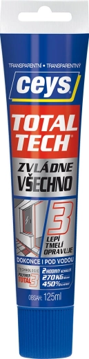 Univerzálne lepidlo a tmel transparentné 125 ml TOTAL TECH EXPRESS CEYS