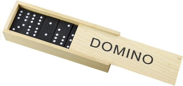 Hra domino v drevenej krabičke 28 dielikov