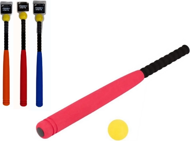 Penová baseballová pálka s loptičkou – 1 kus