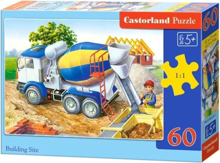 Detské puzzle stavenisko 60 dielikov