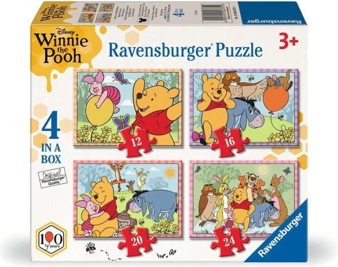 Ravensburger puzzle Macko Pú 4 v 1 (12, 16, 20, 24 dielikov)