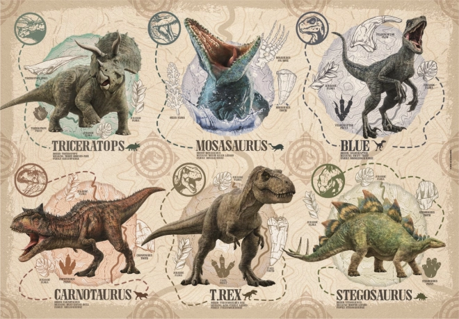 CLEMENTONI Puzzle Jurský svet 104 dielikov
