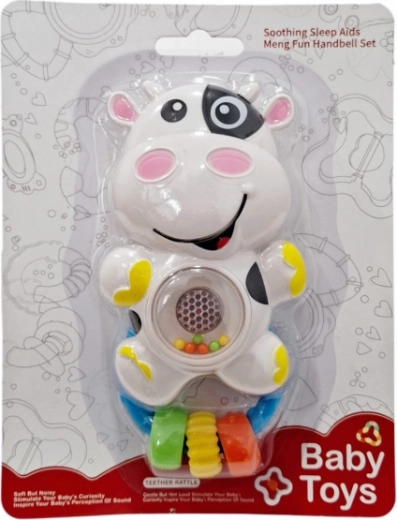 Hrkálka pre bábätko kravička so svetlom