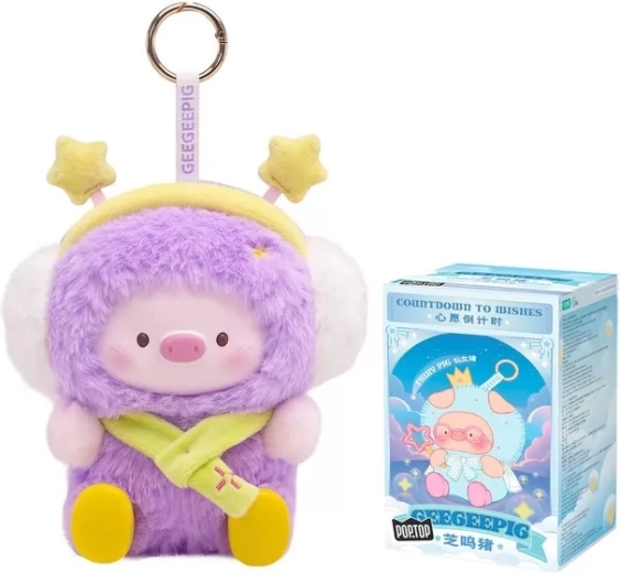 Upset Duck plyšová kľúčenka GeeGeePig Countdown to Wishes blind box – 1 kus