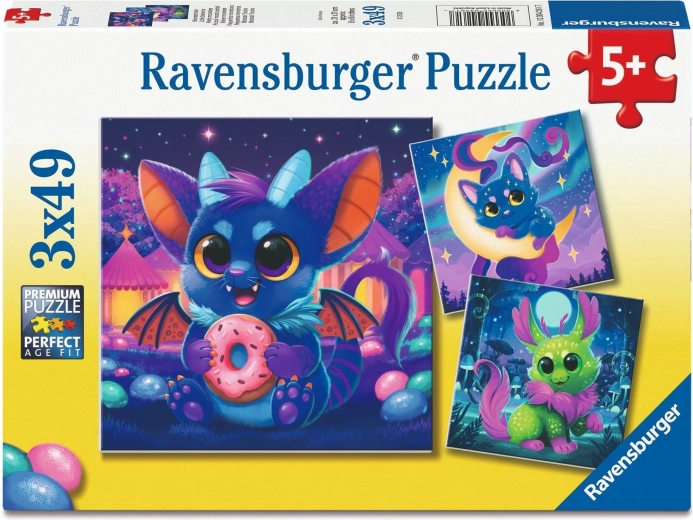 Ravensburger puzzle Malá Čarodejnica 3×49 dielikov