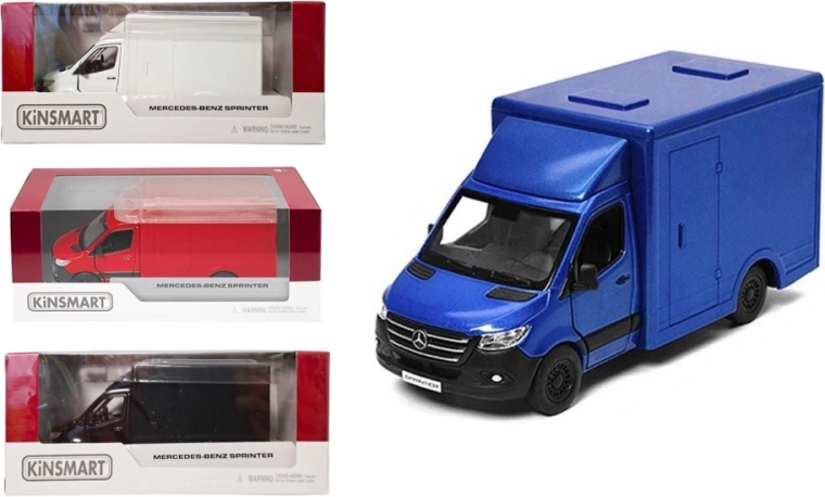 Mercedes-Benz Sprinter kovový model 1:48 s pohonom pull back