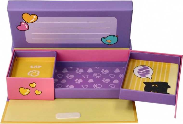 Fialová krabička na šperky a drobnosti