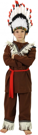 detský indiánsky kostým so šatkou, veľkosť S