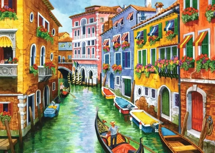 Ravensburger puzzle Jazda na gondole XXL 300 dielikov