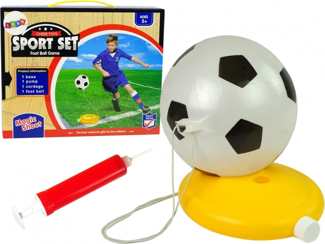 Súprava futbalovej lopty na šnúrke s pumpičkou