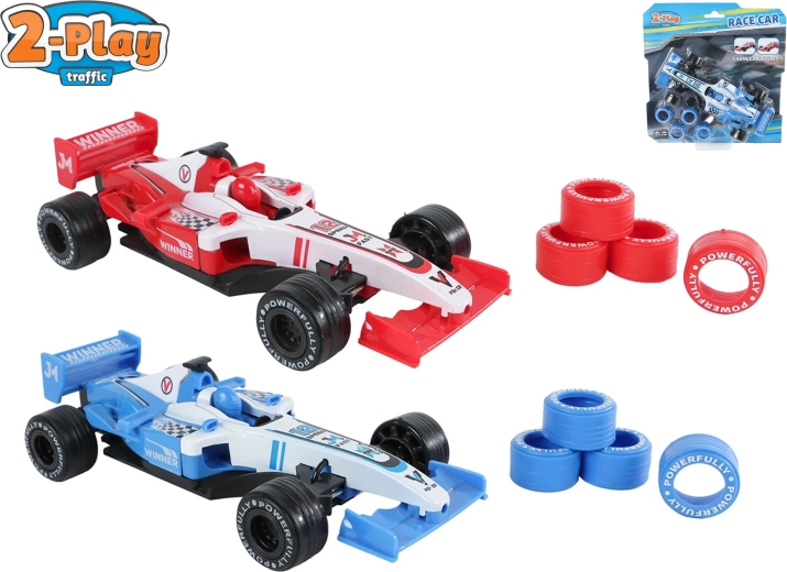 Závodné auto 2-Play Traffic s naťahovacím pohonom 17 cm