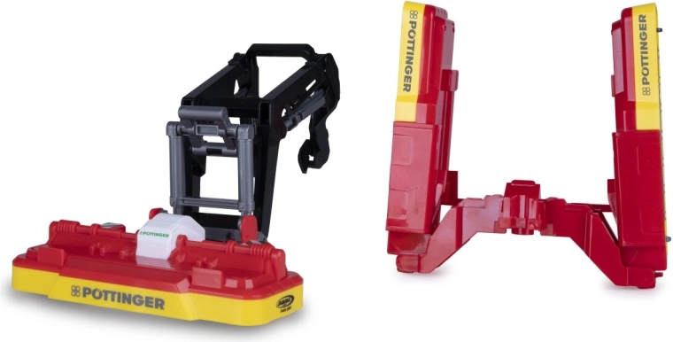 Žacie lišty Pöttinger s čelným nakladačom pre RC traktor Fendt Vario 1:24S