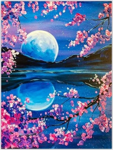Norimpex Maľovanie podľa čísel Východ mesiaca 40 × 50 cm