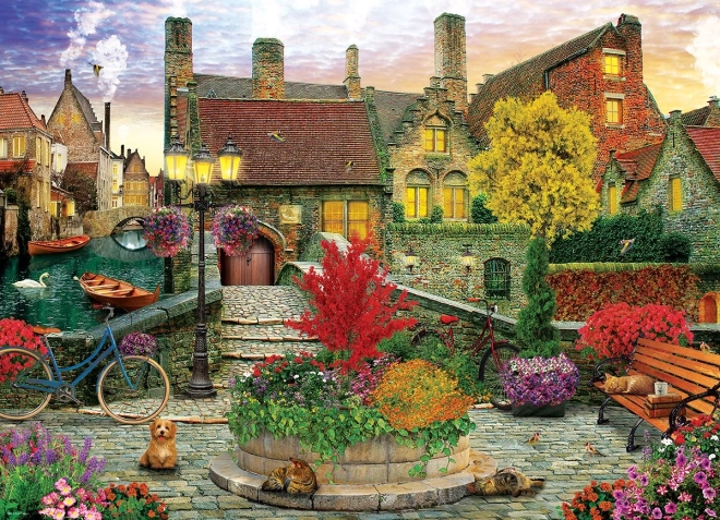 Puzzle Život na starom meste 1000 dielikov